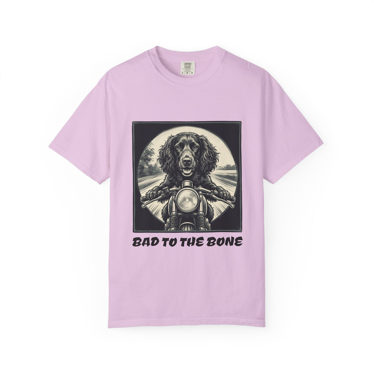 Boykin Spaniel "Bad to the Bone" Motorcycle Dog T-Shirt