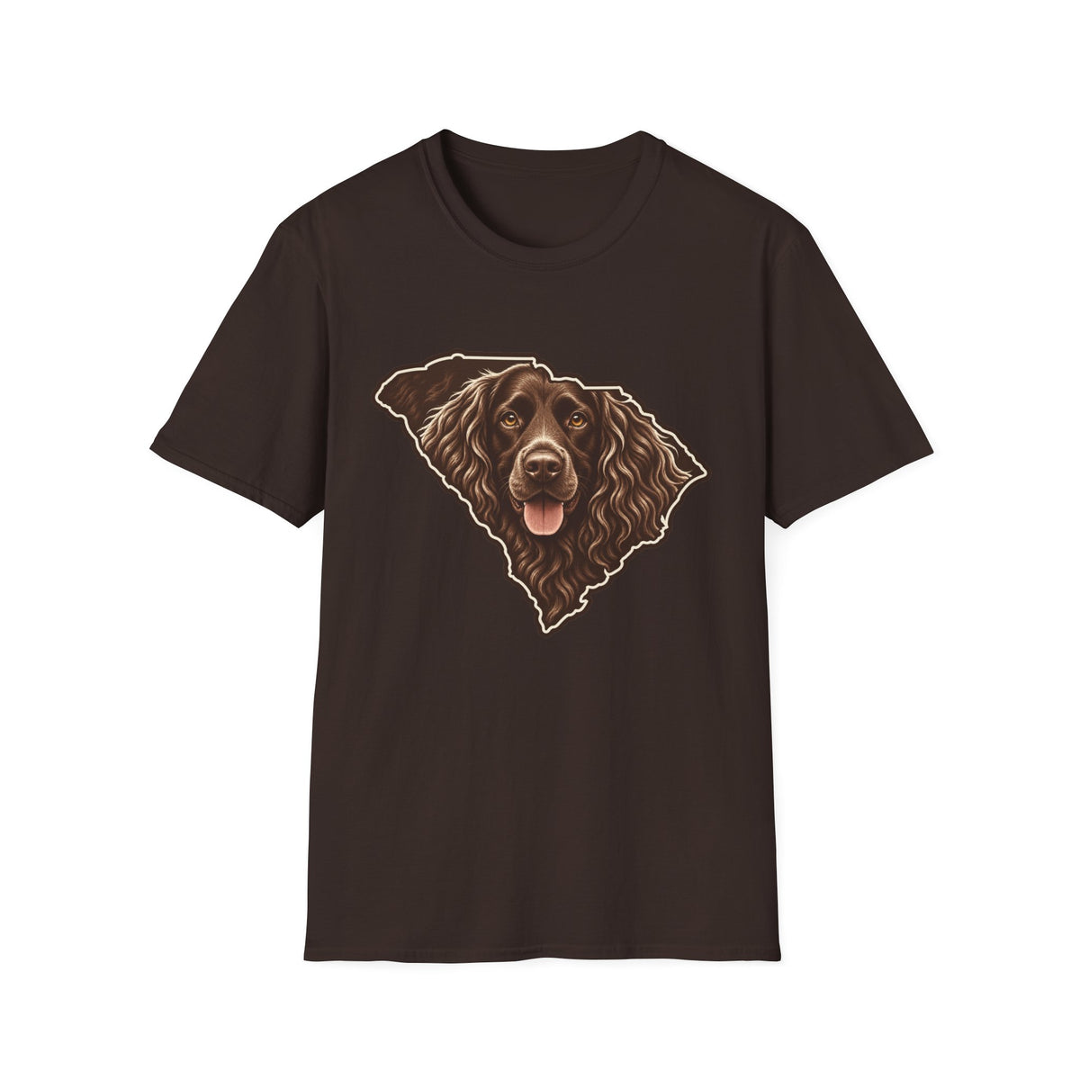 Boykin Spaniel Portrait in SC State Outline T-Shirt