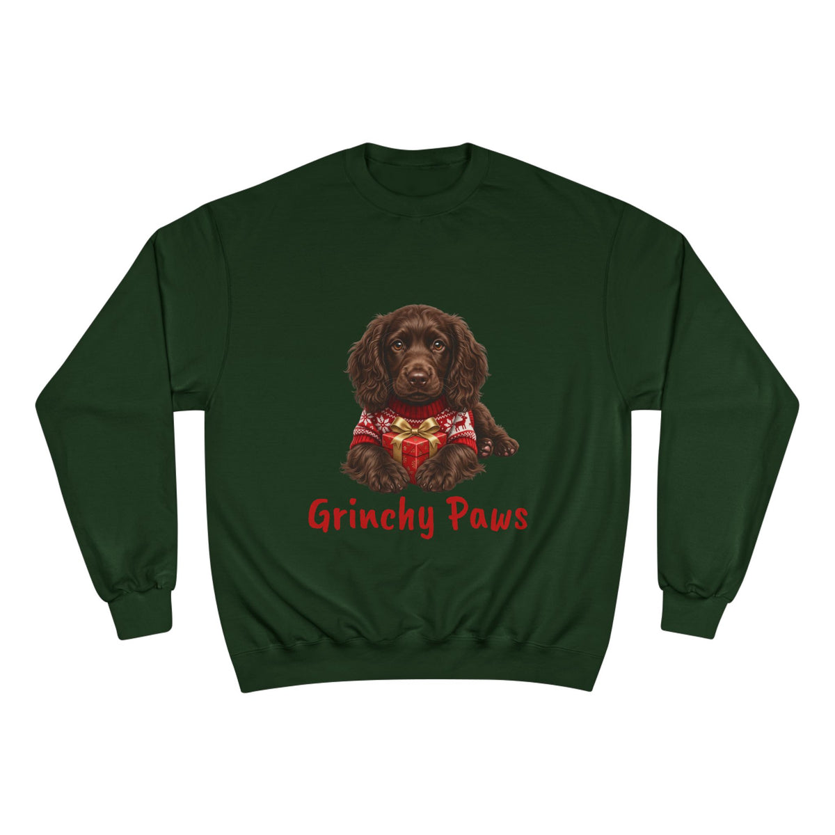 Boykin Spaniel Puppy "Grinchy Paws" Christmas Sweatshirt