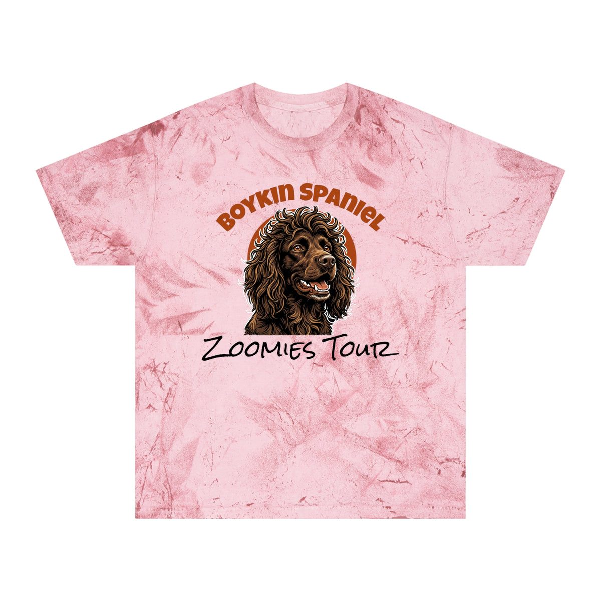 Boykin Spaniel Zoomies Tour Tie Dye T-Shirt