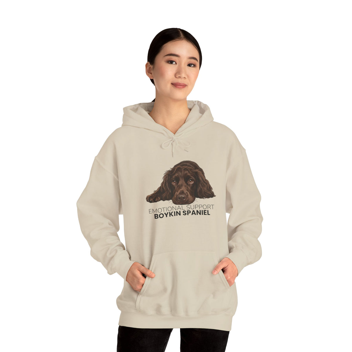 Boykin Spaniel Illustration Emotional Support Hoodie