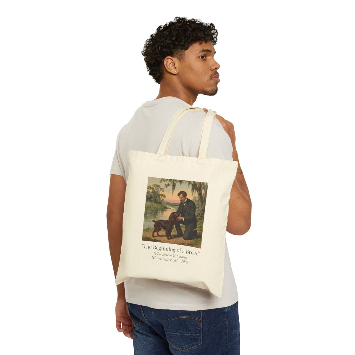 Boykin Spaniel "Beginning of a Breed" Heritage Tote Bag