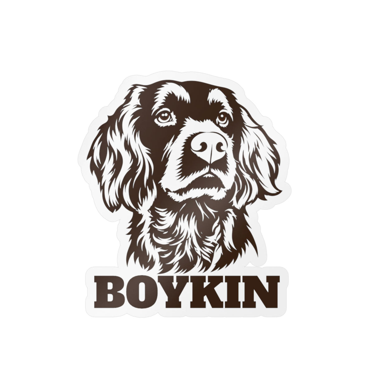 Boykin Spaniel Engraved Portrait Vinyl Sticker