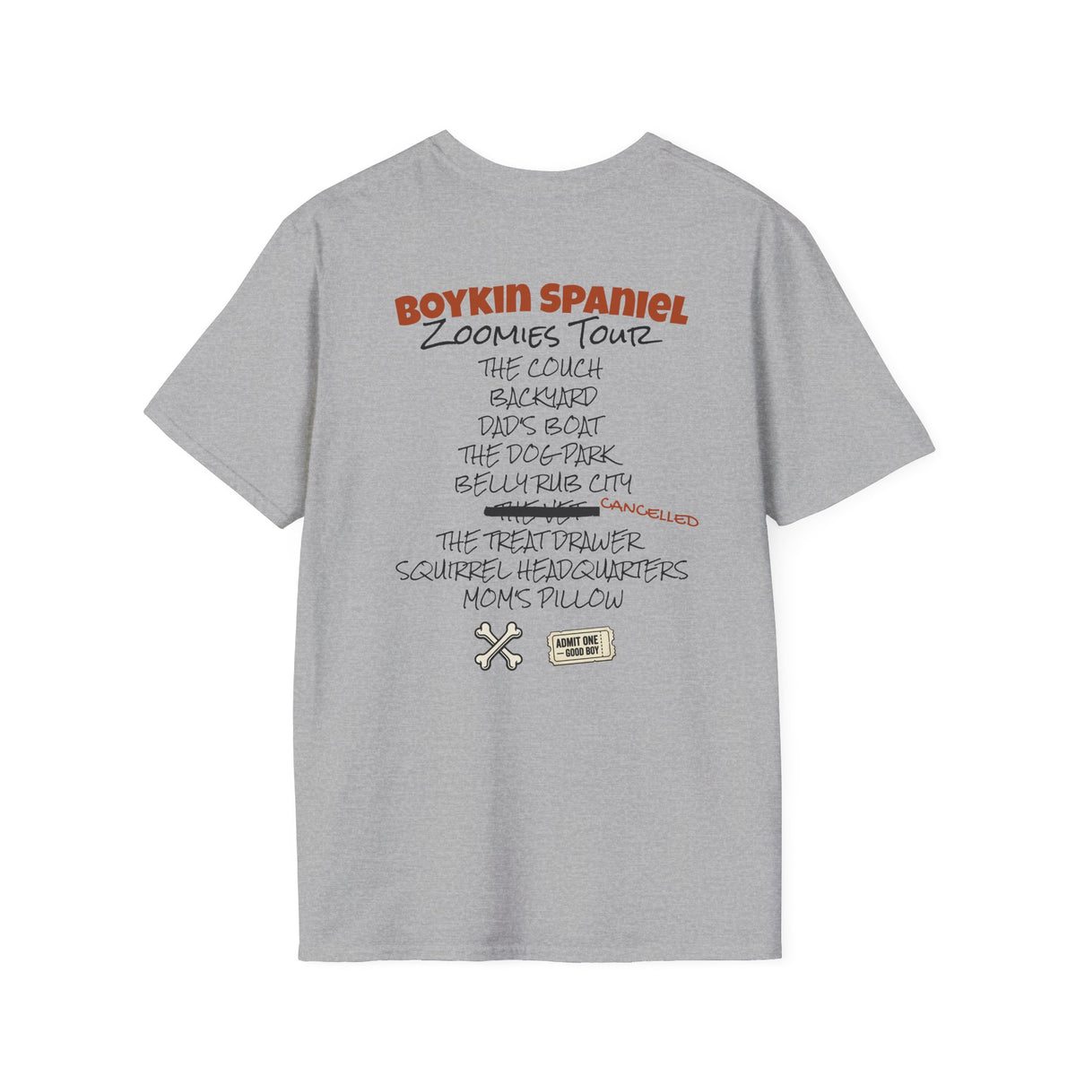 Boykin Spaniel Zoomies Tour Retro Bootleg Band Shirt