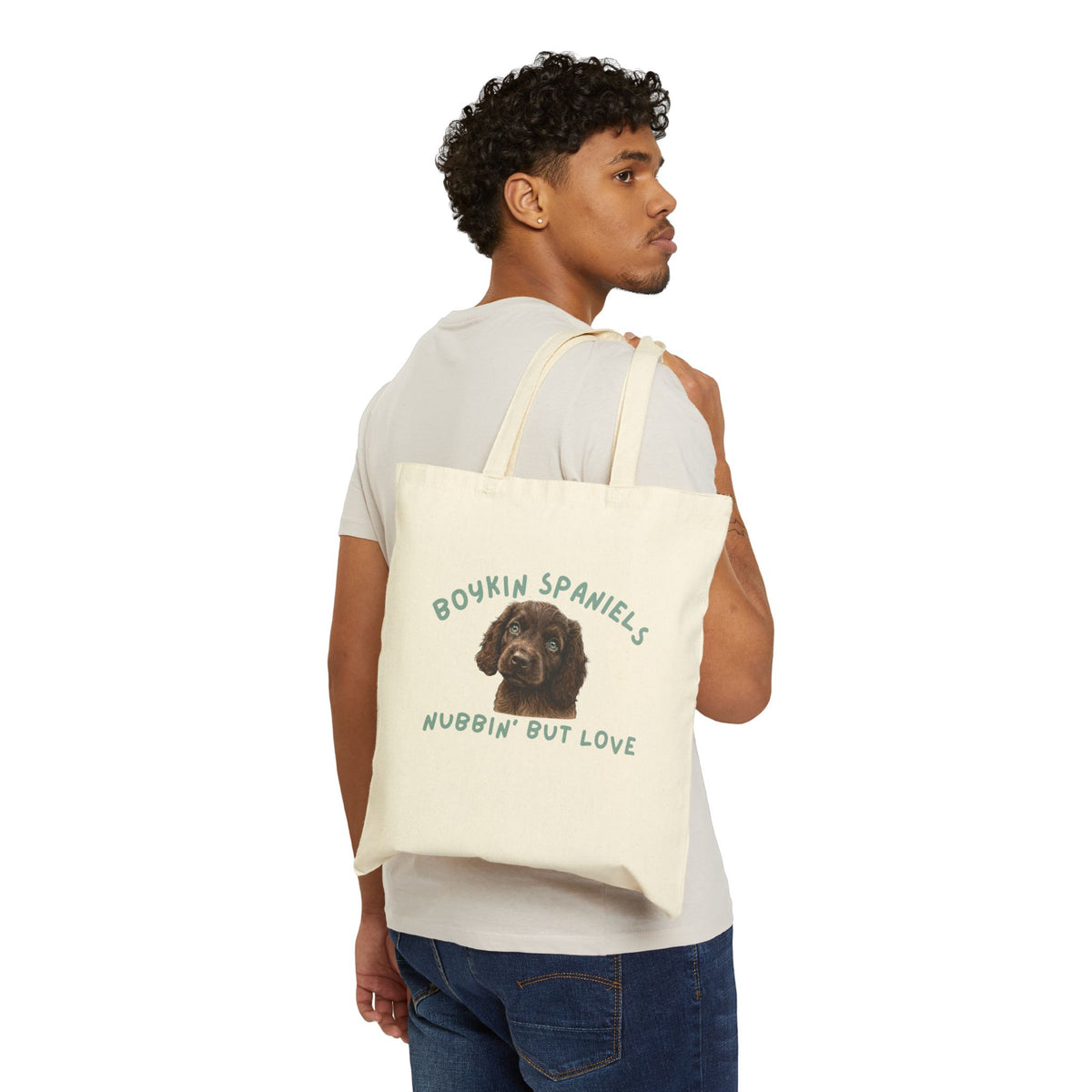 Boykin Spaniel Puppy "Nubbin' But Love" Tote Bag