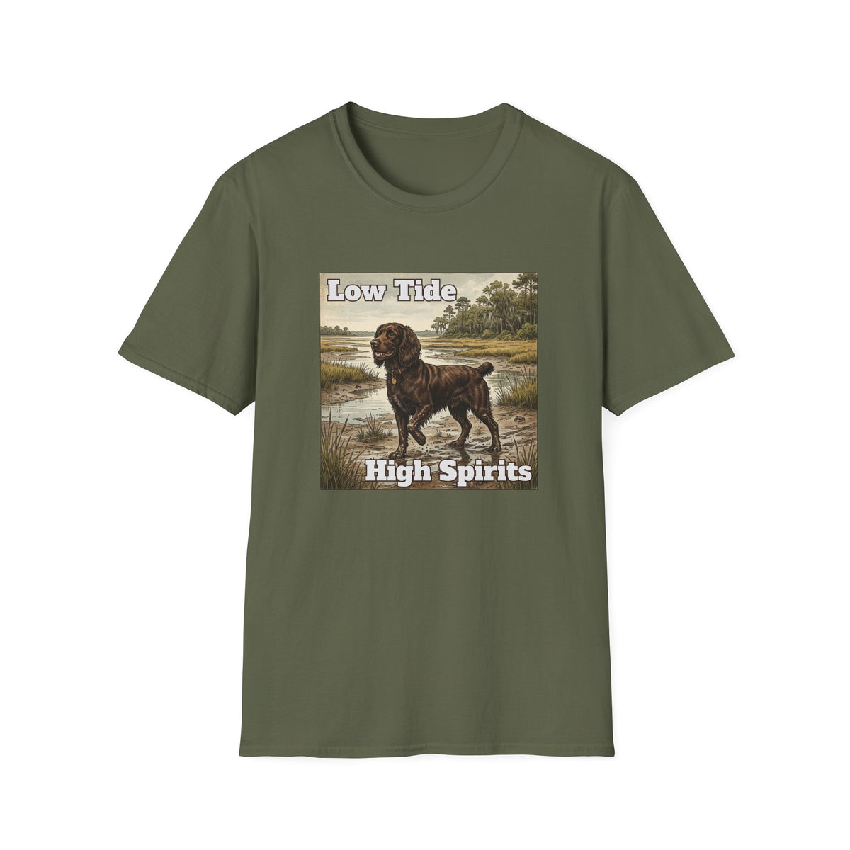 Boykin Spaniel "Low Tide High Spirits" T-Shirt
