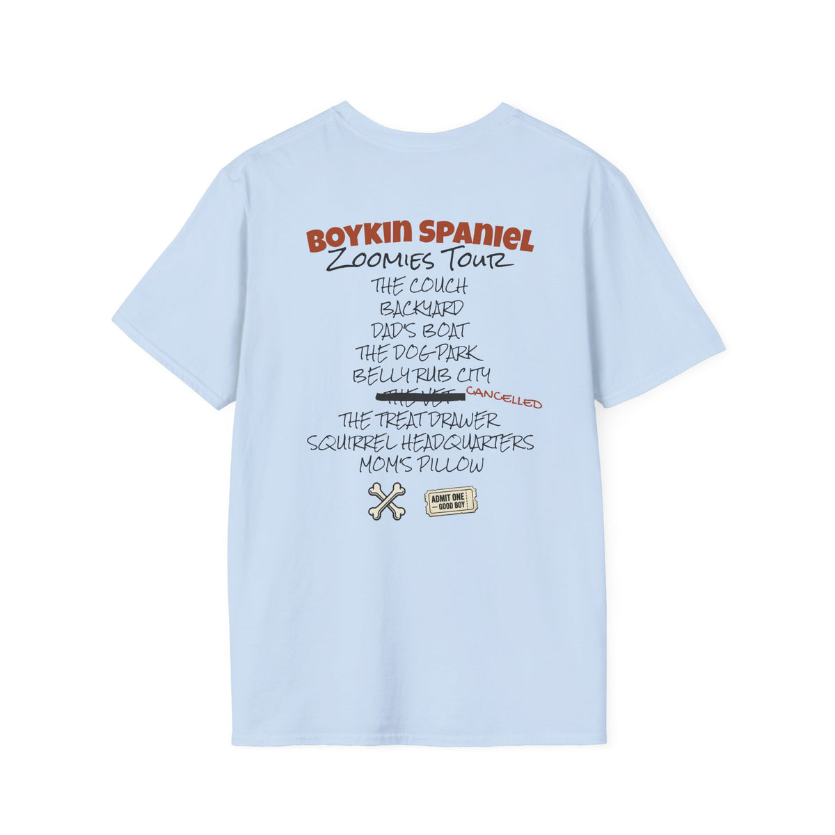Boykin Spaniel Zoomies Tour Retro Bootleg Band Shirt