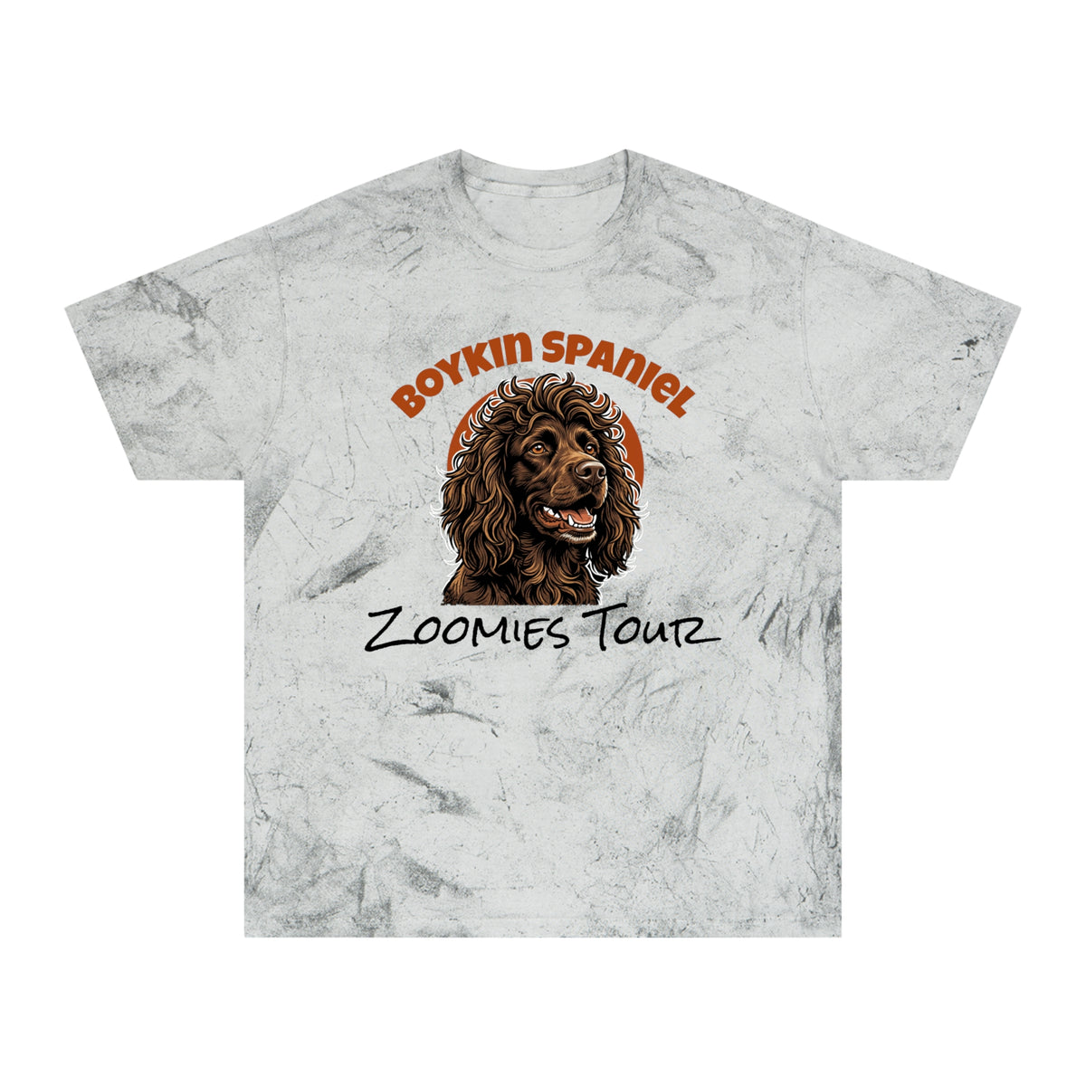 Boykin Spaniel Zoomies Tour Tie Dye T-Shirt