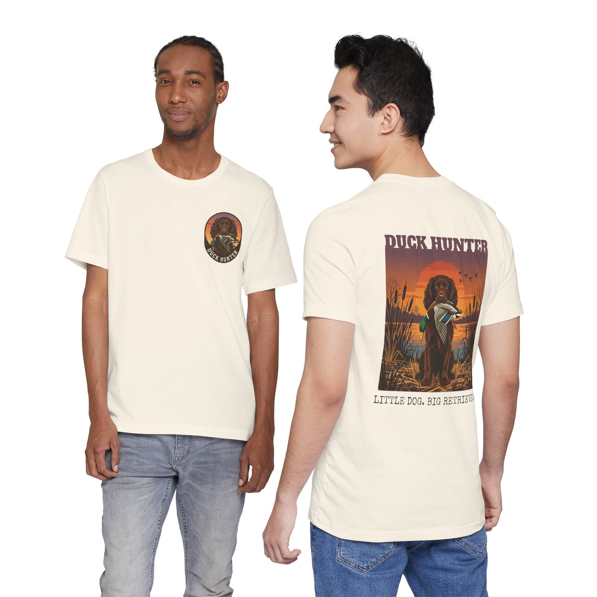 Boykin Spaniel Duck Hunter Vintage Sunset Waterfowl Bird Dog T-Shirt