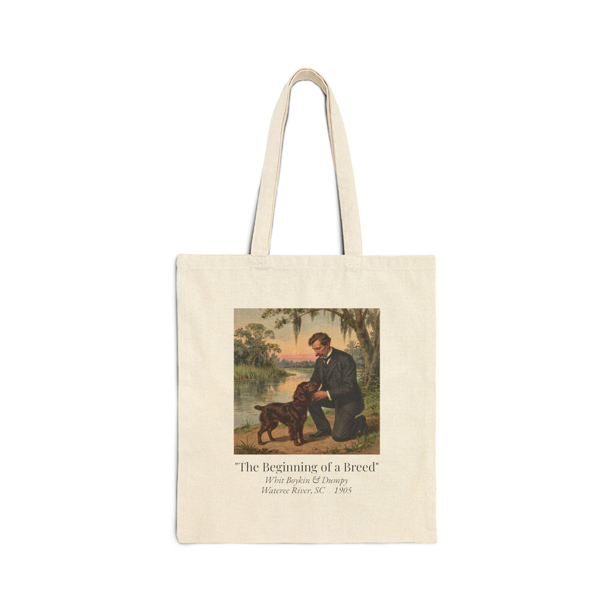 Boykin Spaniel "Beginning of a Breed" Heritage Tote Bag