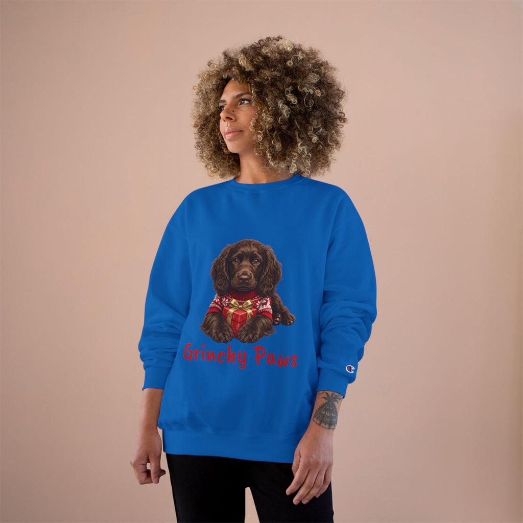 Boykin Spaniel Puppy "Grinchy Paws" Christmas Sweatshirt