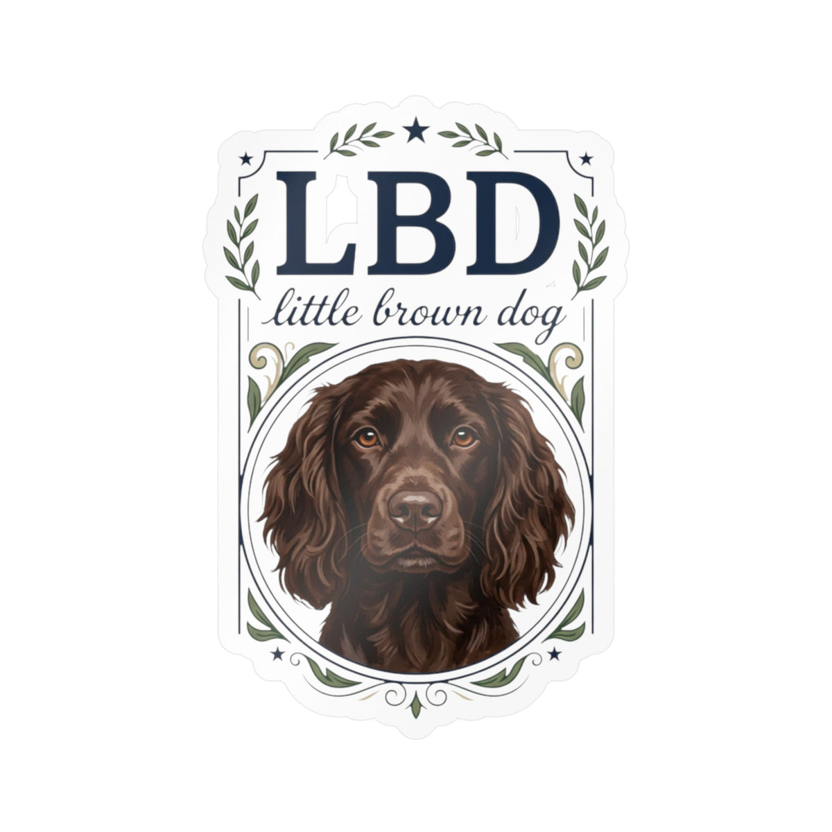 Boykin Spaniel Little Brown Dog LBD Kiss-Cut Vinyl Sticker