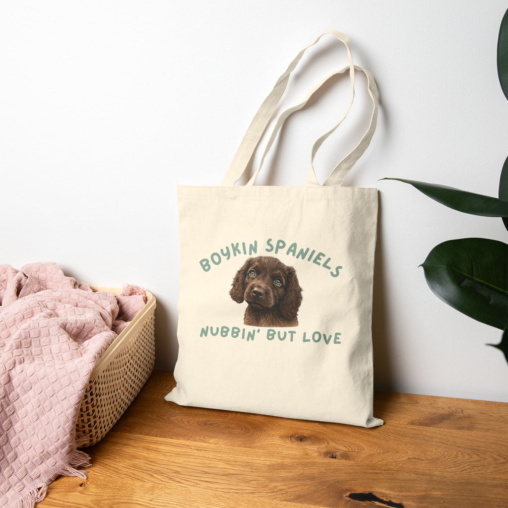Boykin Spaniel Puppy "Nubbin' But Love" Tote Bag