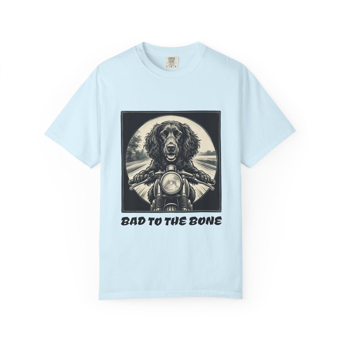 Boykin Spaniel "Bad to the Bone" Motorcycle Dog T-Shirt