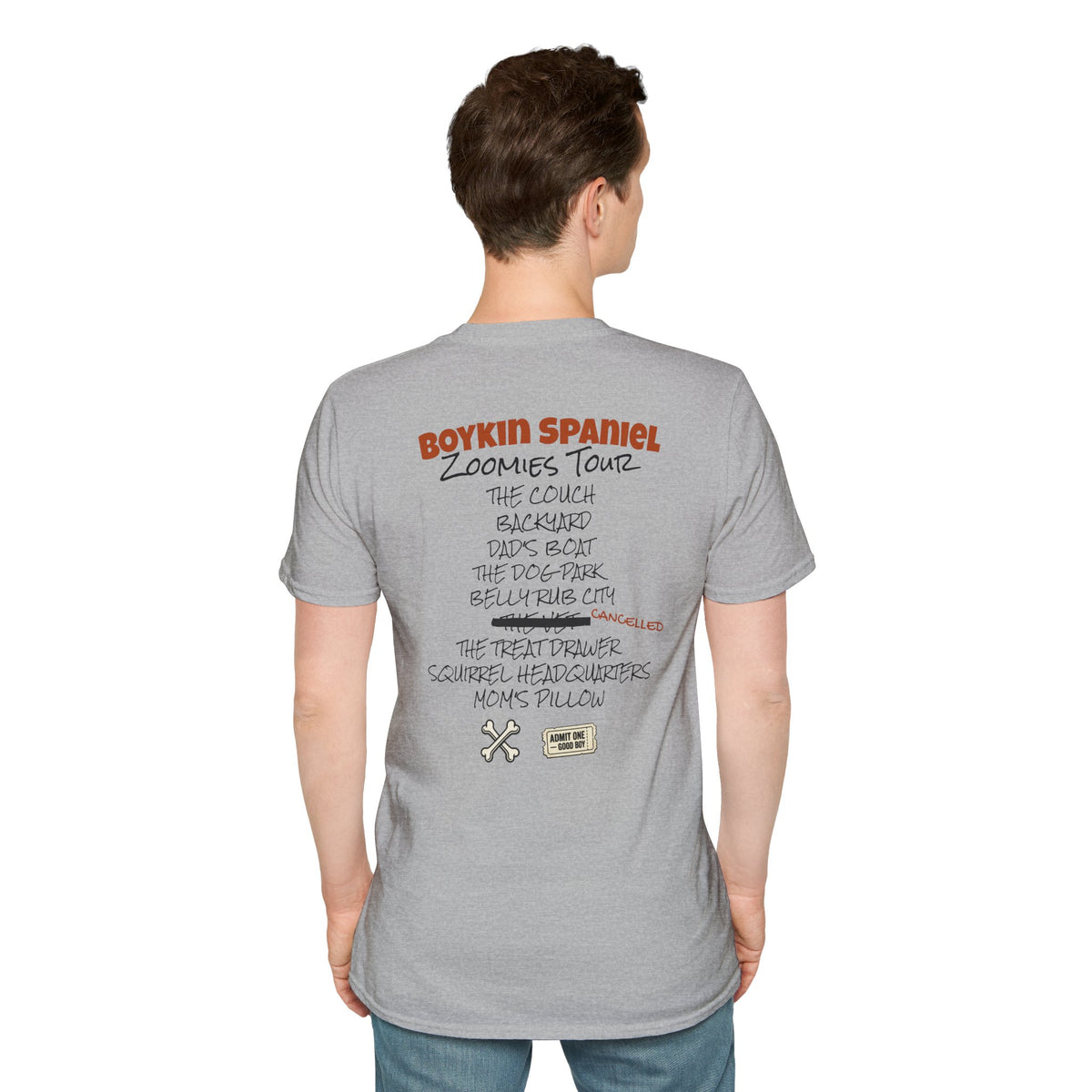 Boykin Spaniel Zoomies Tour Retro Bootleg Band Shirt
