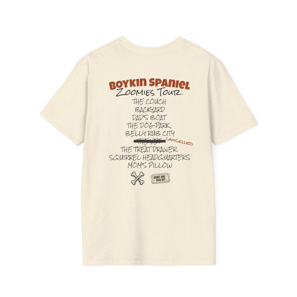 Boykin Spaniel Zoomies Tour Retro Bootleg Band Shirt