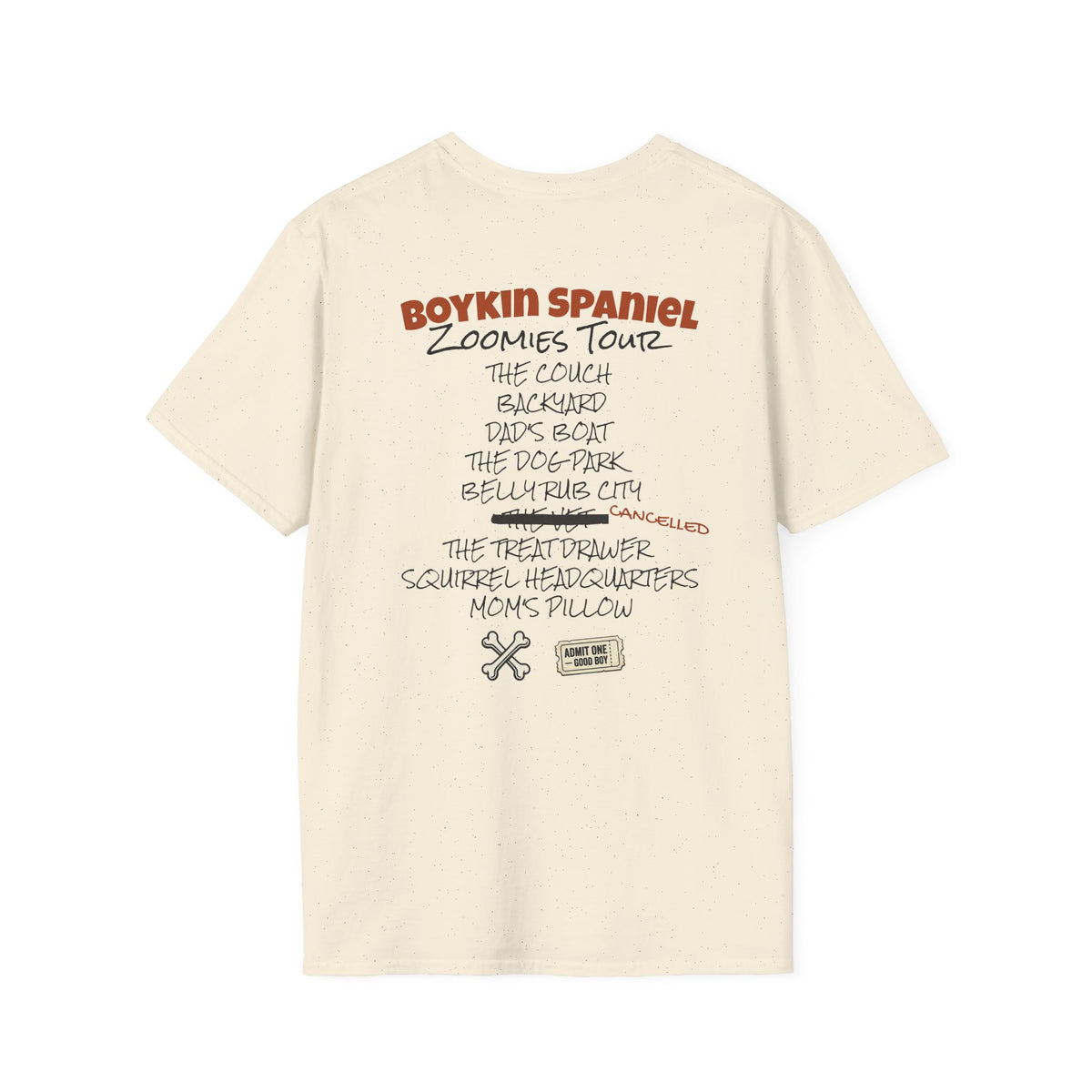 Boykin Spaniel Zoomies Tour Retro Bootleg Band Shirt