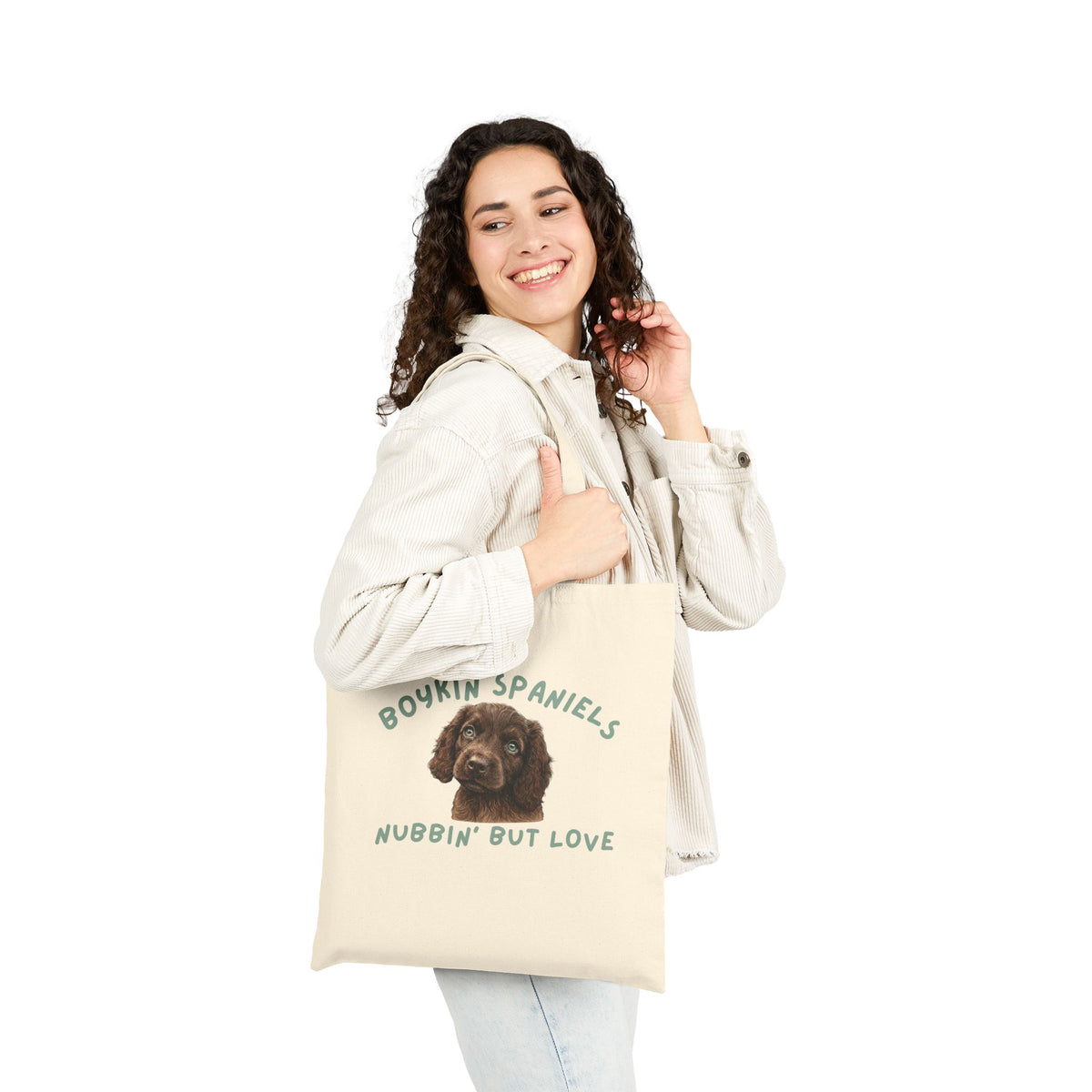 Boykin Spaniel Puppy "Nubbin' But Love" Tote Bag