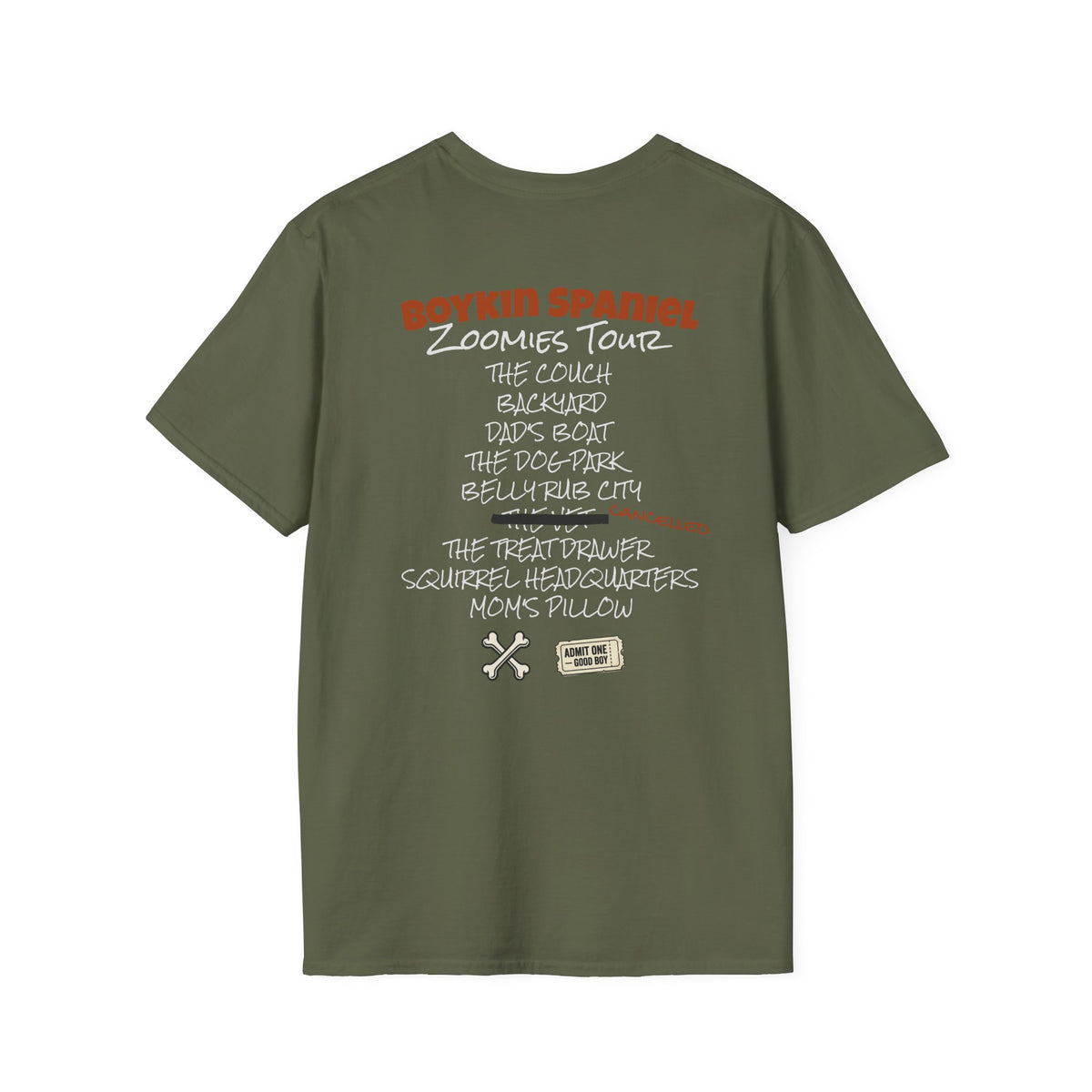 Boykin Spaniel Zoomies Tour Retro Bootleg Band Shirt