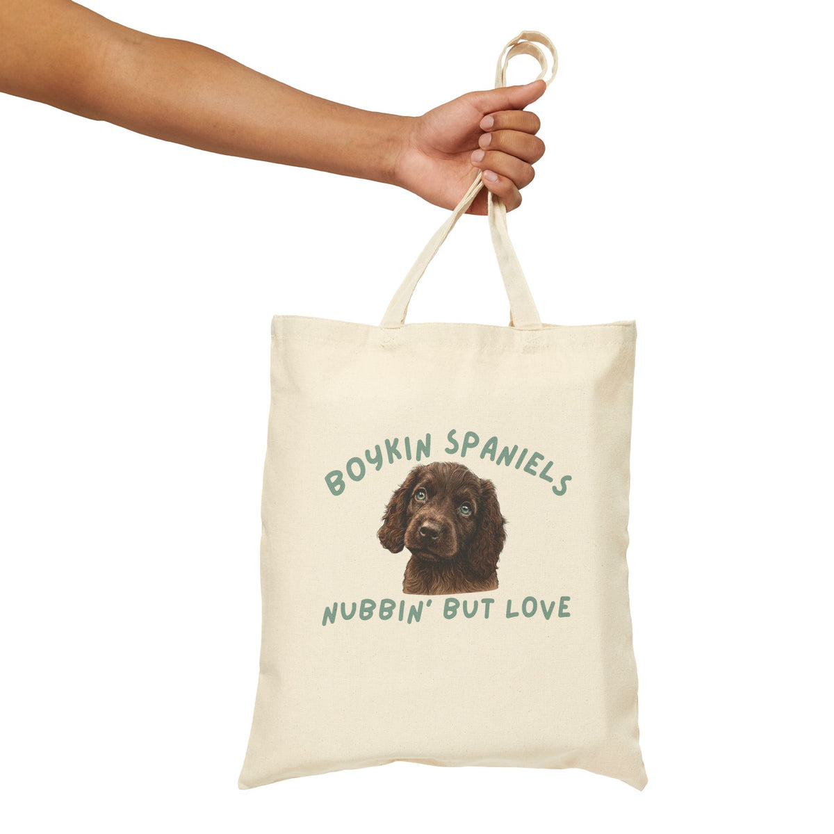Boykin Spaniel Puppy "Nubbin' But Love" Tote Bag