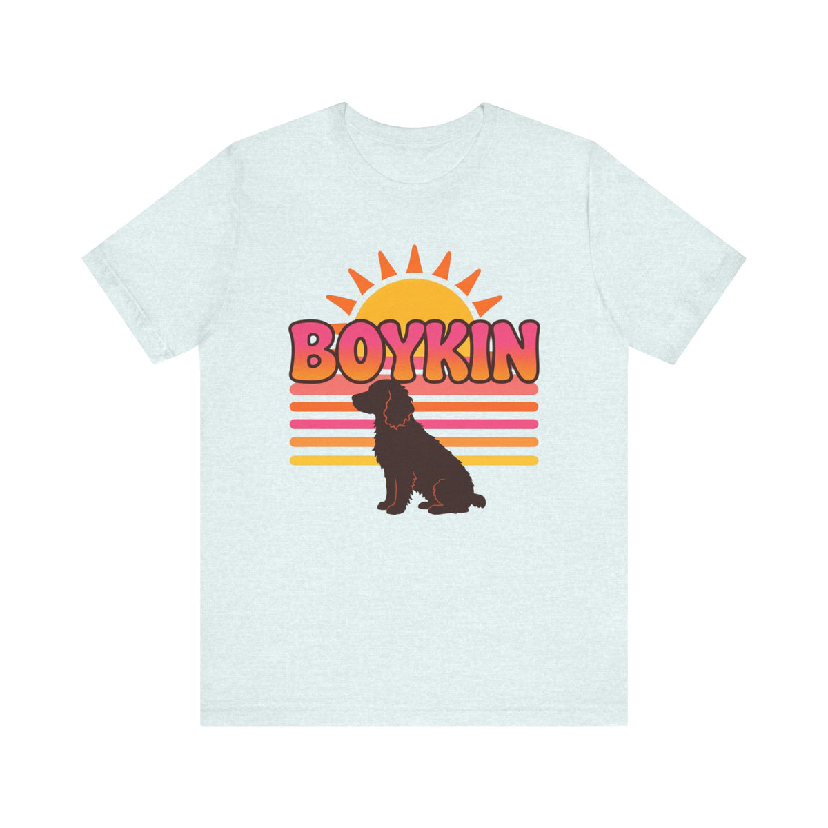 Boykin Spaniel Groovy 70s Retro Sunset T-Shirt