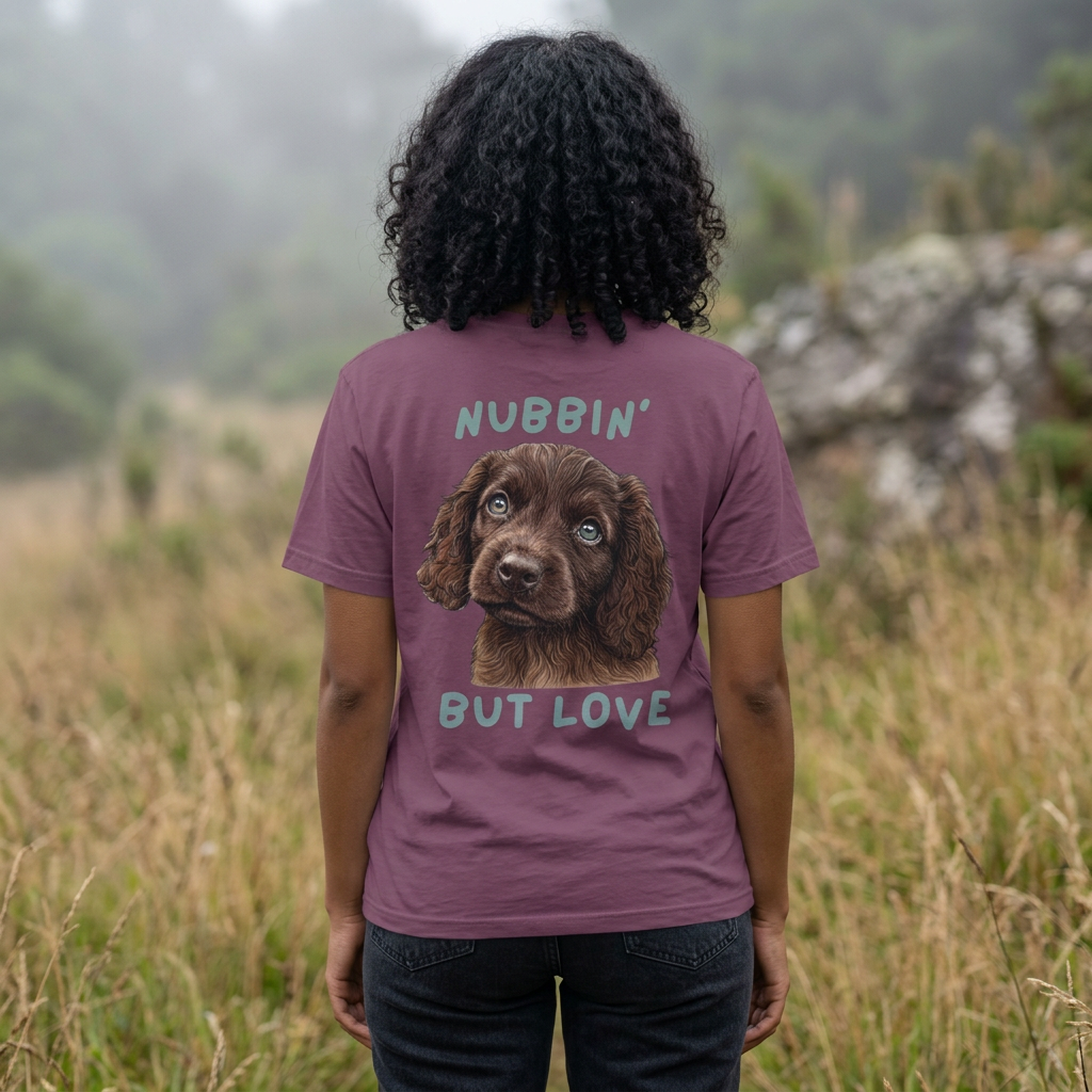 Boykin Spaniel Puppy "Nubbin' But Love" Graphic T-Shirt