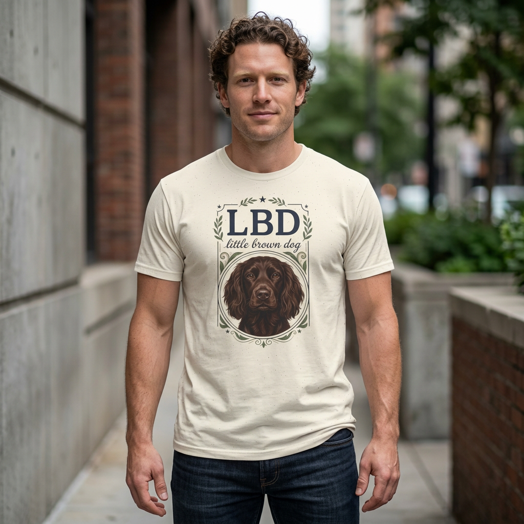 Boykin Spaniel LBD Little Brown Dog Crest T-Shirt