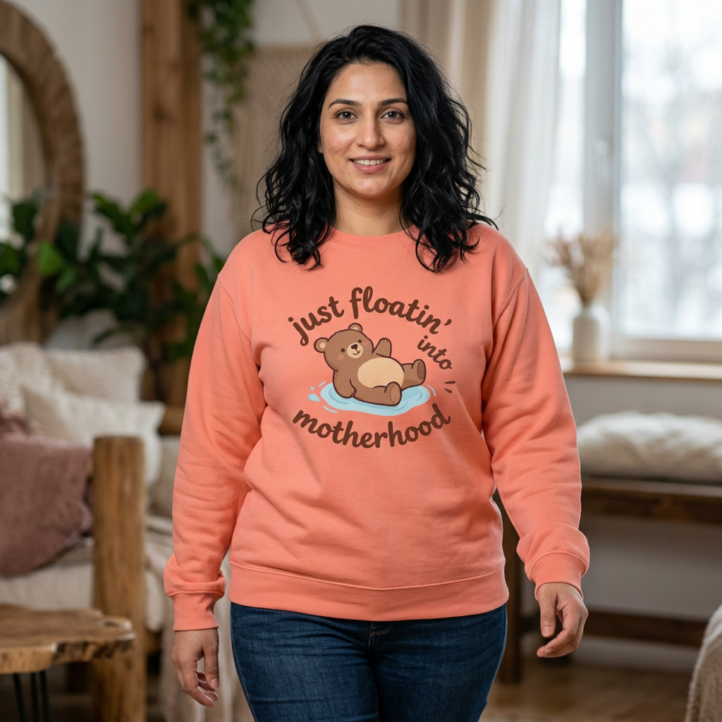 Bear "Floatin' Into Motherhood" Maternity Sweatshirt