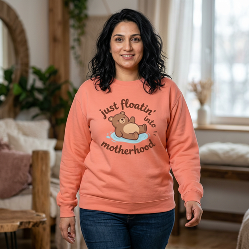 Bear "Floatin' Into Motherhood" Maternity Sweatshirt