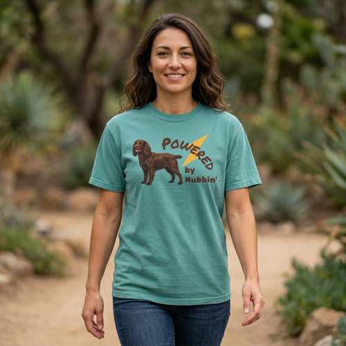 Boykin Spaniel "Powered by Nubbin" T-Shirt
