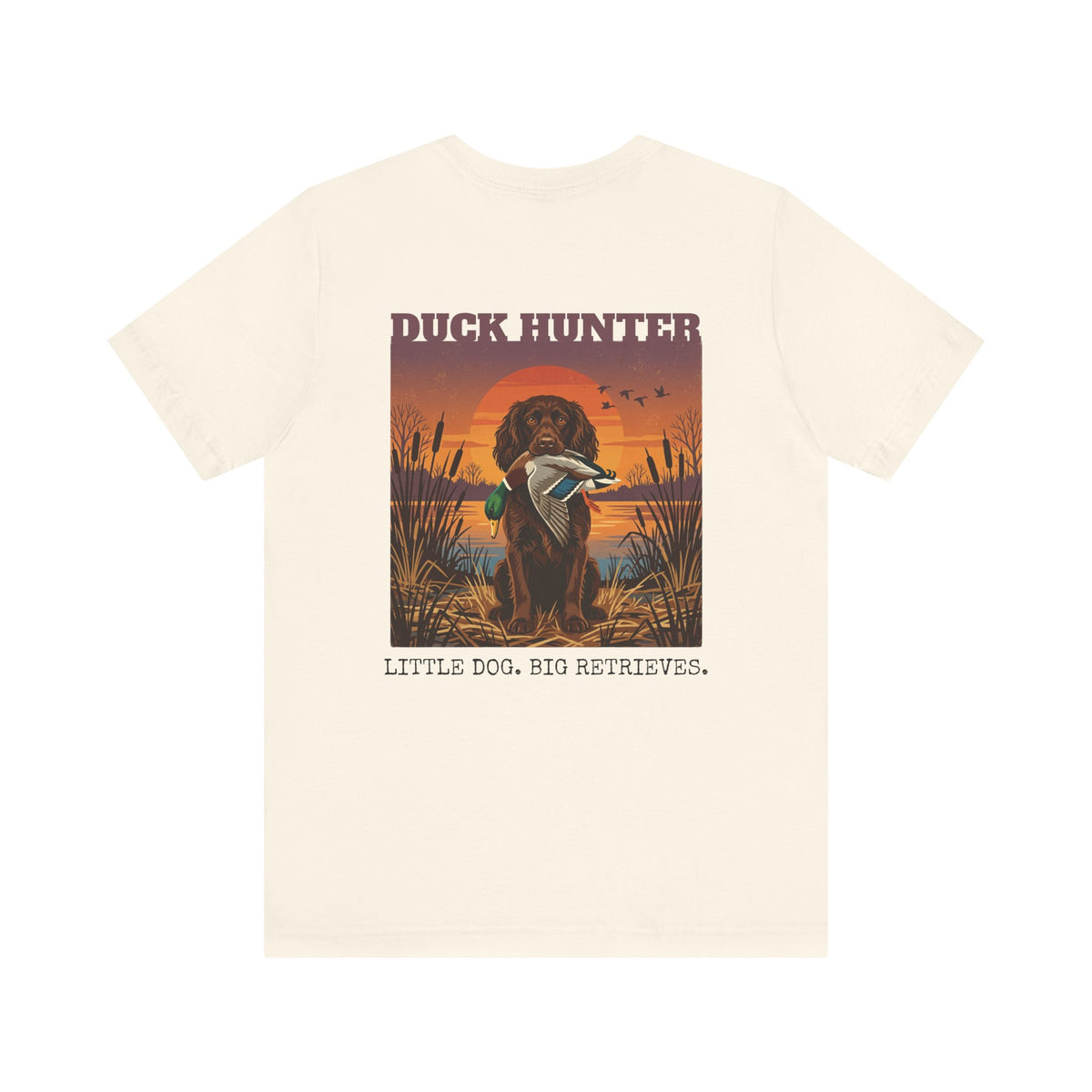 Boykin Spaniel Duck Hunter Vintage Sunset Waterfowl Bird Dog T-Shirt