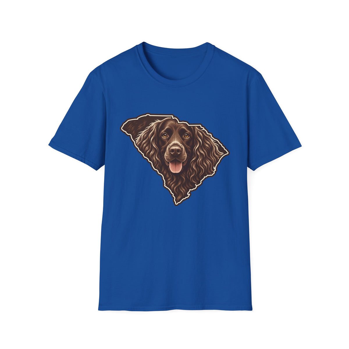 Boykin Spaniel Portrait in SC State Outline T-Shirt