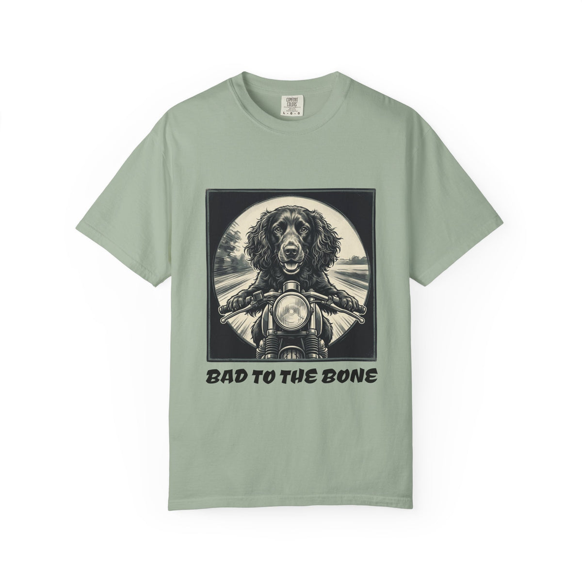 Boykin Spaniel "Bad to the Bone" Motorcycle Dog T-Shirt