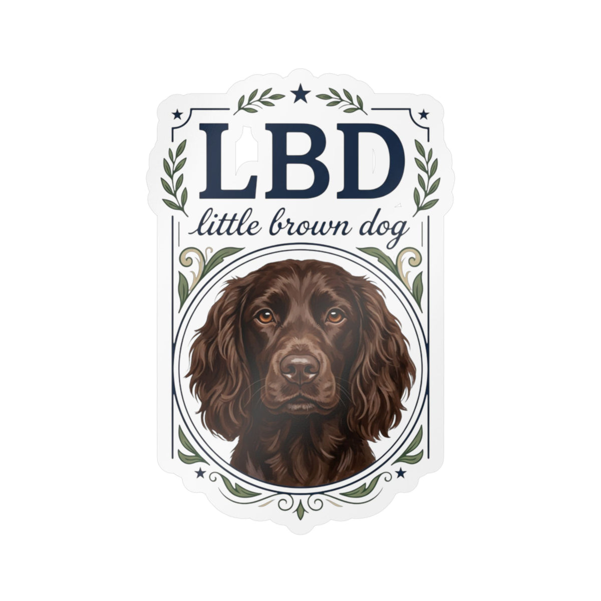 Boykin Spaniel Little Brown Dog LBD Kiss-Cut Vinyl Sticker