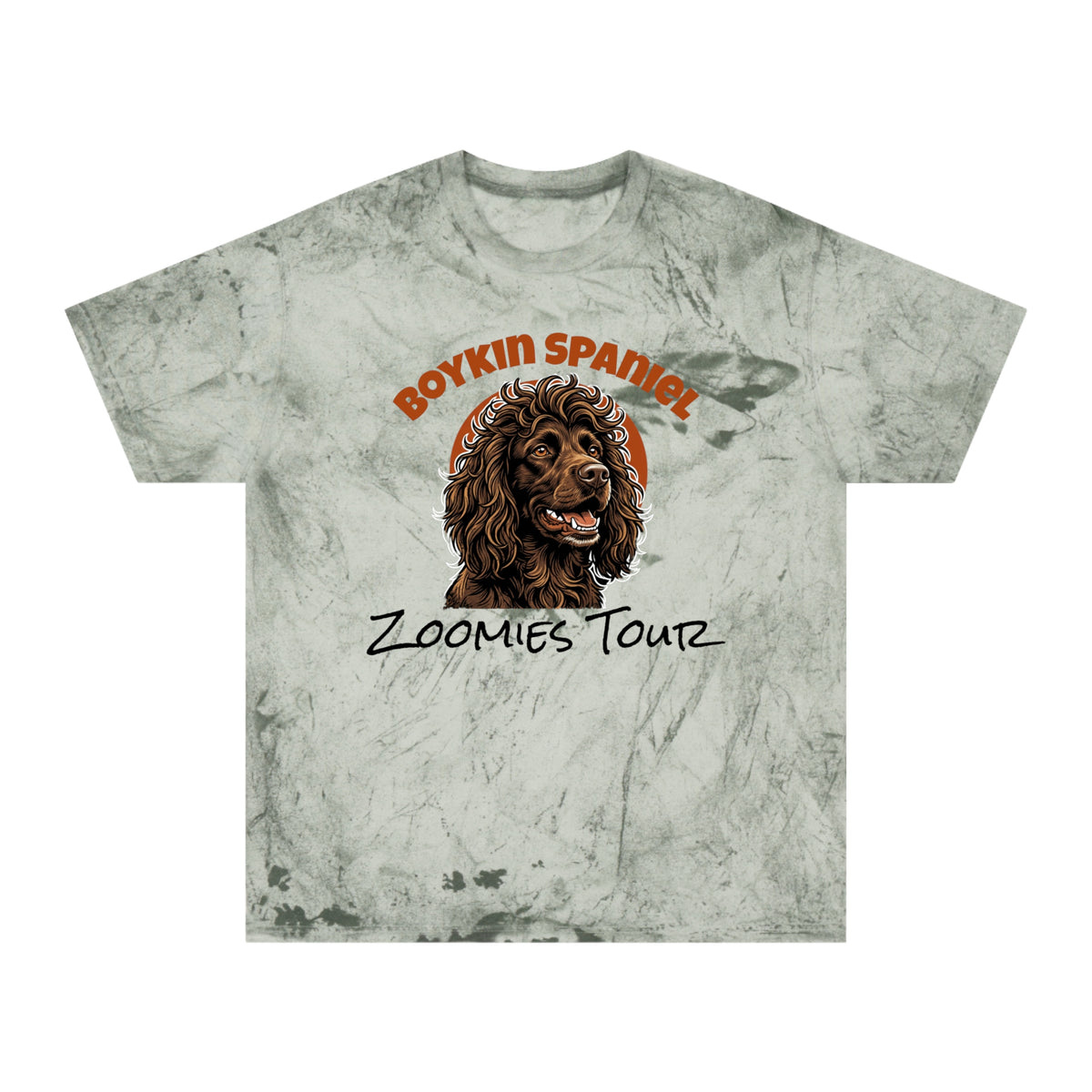Boykin Spaniel Zoomies Tour Tie Dye T-Shirt
