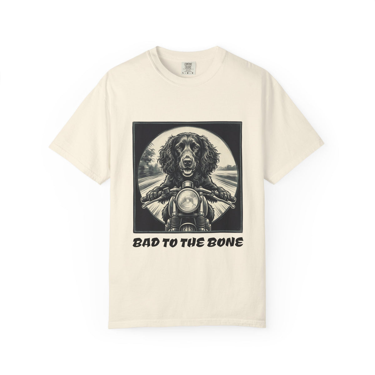 Boykin Spaniel "Bad to the Bone" Motorcycle Dog T-Shirt