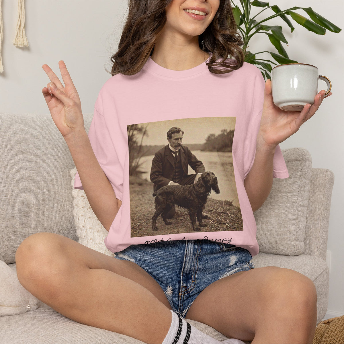 Boykin Spaniel "Whit Boykin and Dumpy in 1905" Heritage T-Shirt