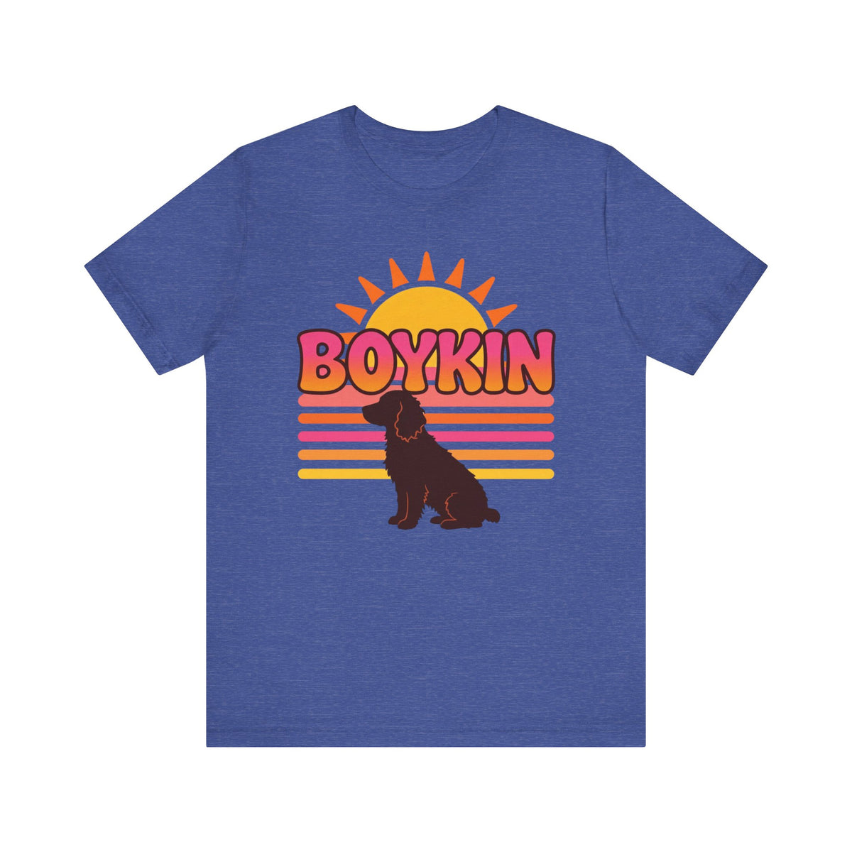 Boykin Spaniel Groovy 70s Retro Sunset T-Shirt