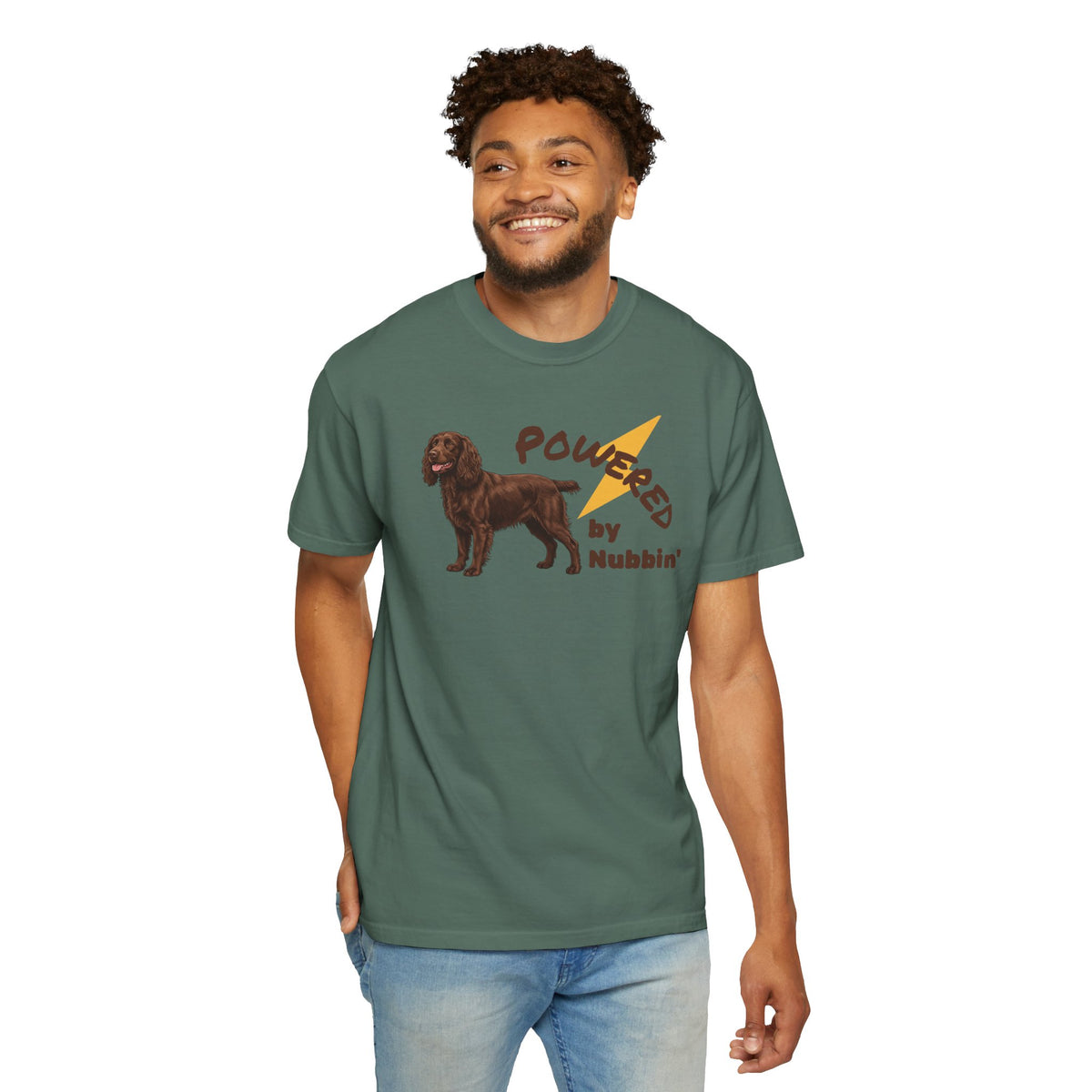 Boykin Spaniel "Powered by Nubbin" T-Shirt