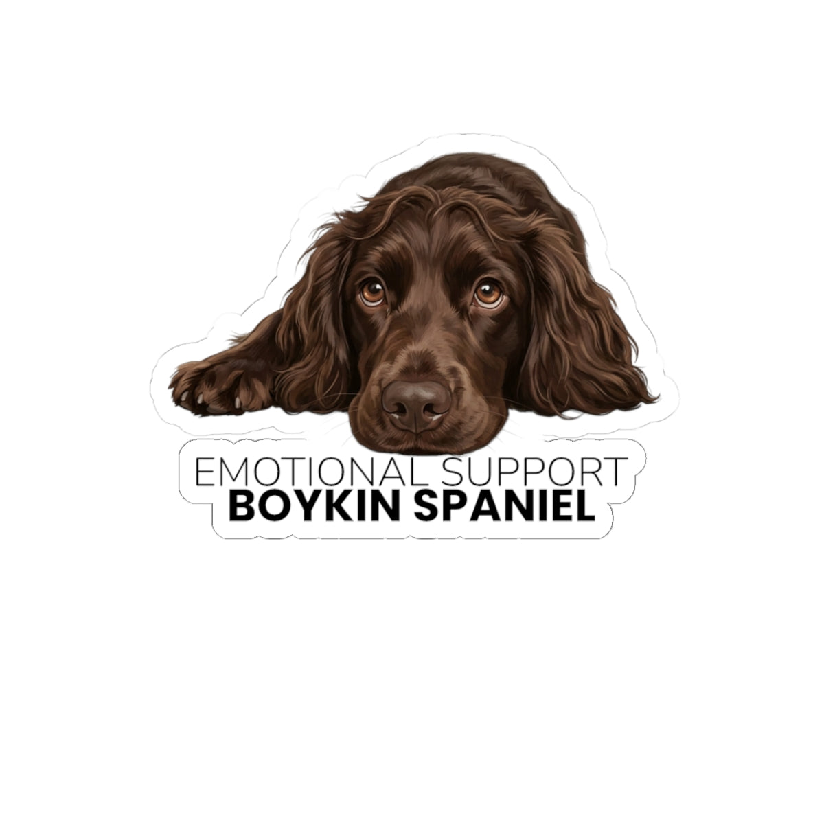 Boykin Spaniel Emotional Support Kiss-Cut Vinyl Sticker
