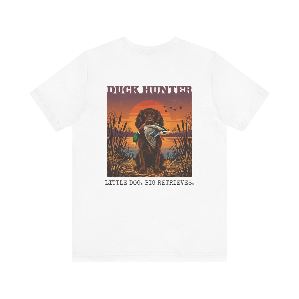 Boykin Spaniel Duck Hunter Vintage Sunset Waterfowl Bird Dog T-Shirt