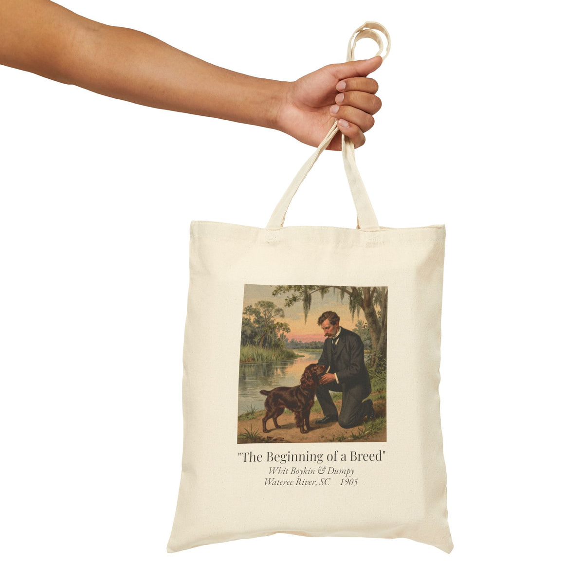 Boykin Spaniel "Beginning of a Breed" Heritage Tote Bag
