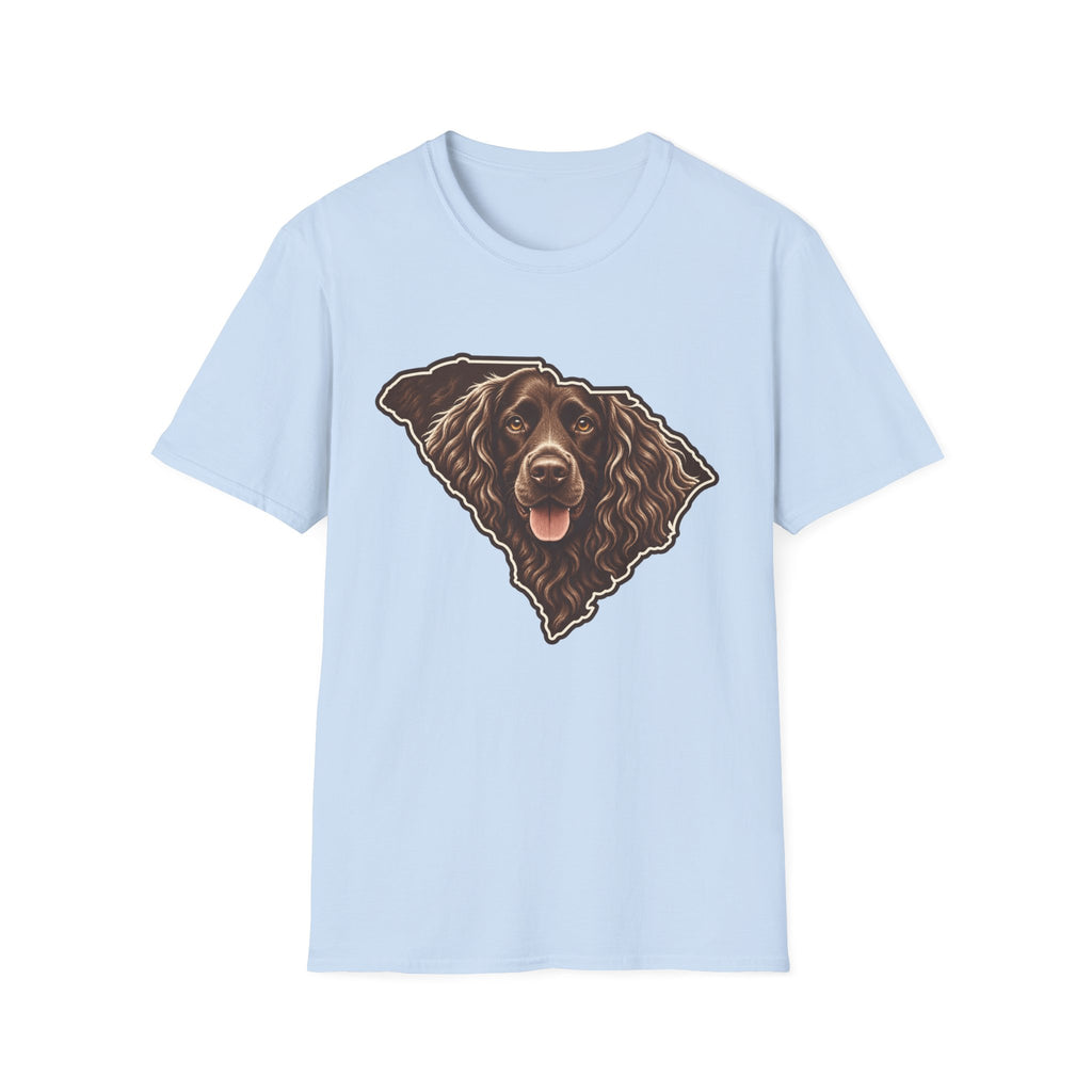 Boykin Spaniel Portrait in SC State Outline T-Shirt