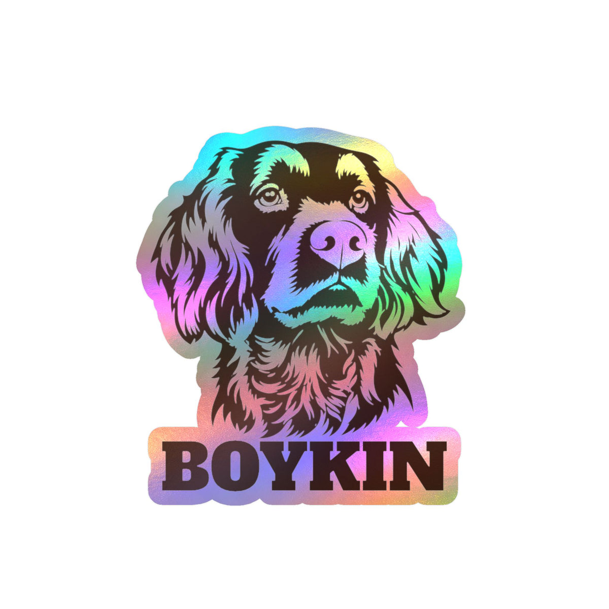 Boykin Spaniel Engraved Portrait Vinyl Sticker