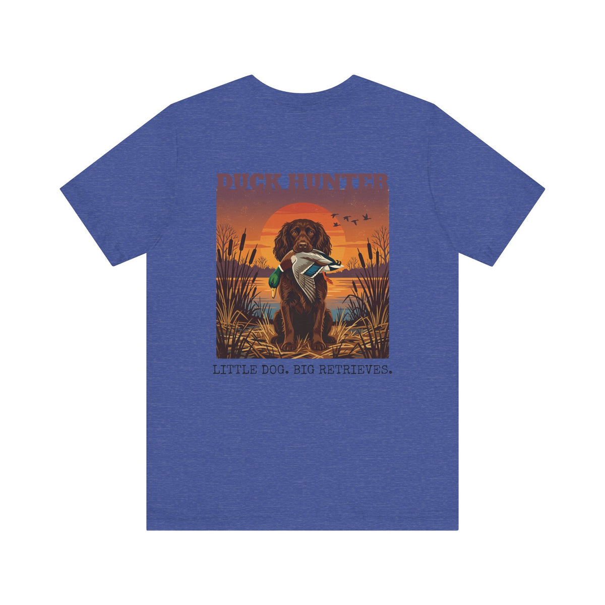 Boykin Spaniel Duck Hunter Vintage Sunset Waterfowl Bird Dog T-Shirt