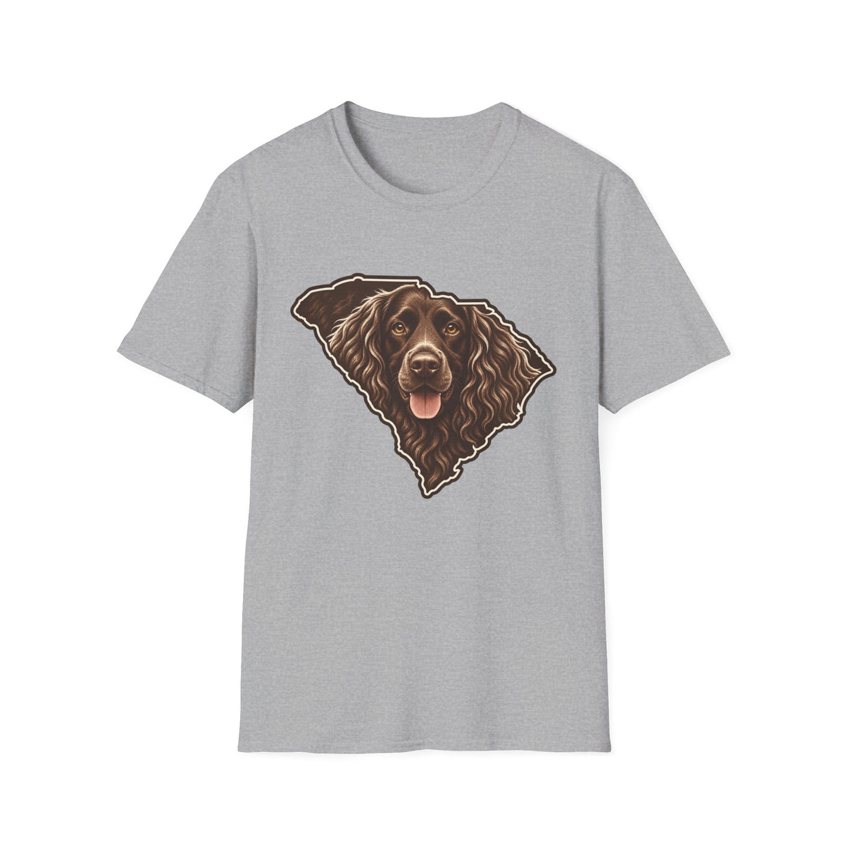 Boykin Spaniel Portrait in SC State Outline T-Shirt