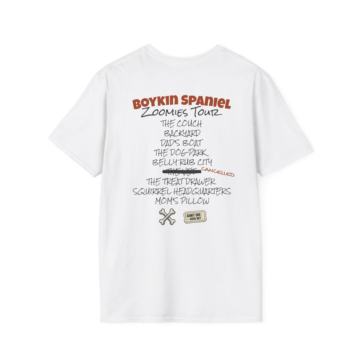 Boykin Spaniel Zoomies Tour Retro Bootleg Band Shirt