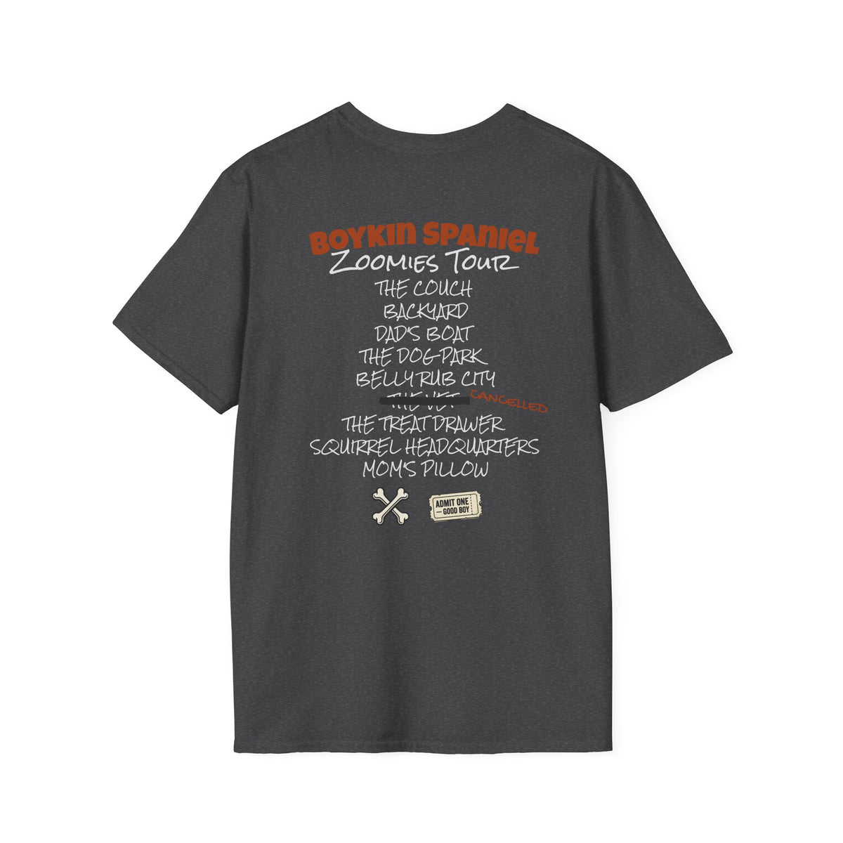 Boykin Spaniel Zoomies Tour Retro Bootleg Band Shirt