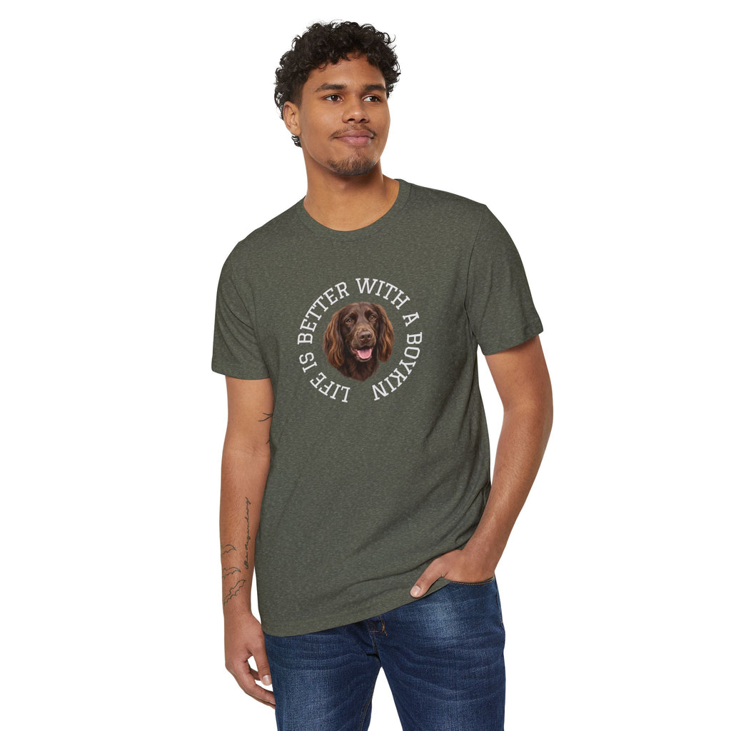 Boykin Spaniel Portrait "Life Is Better With A Boykin" T-Shirt