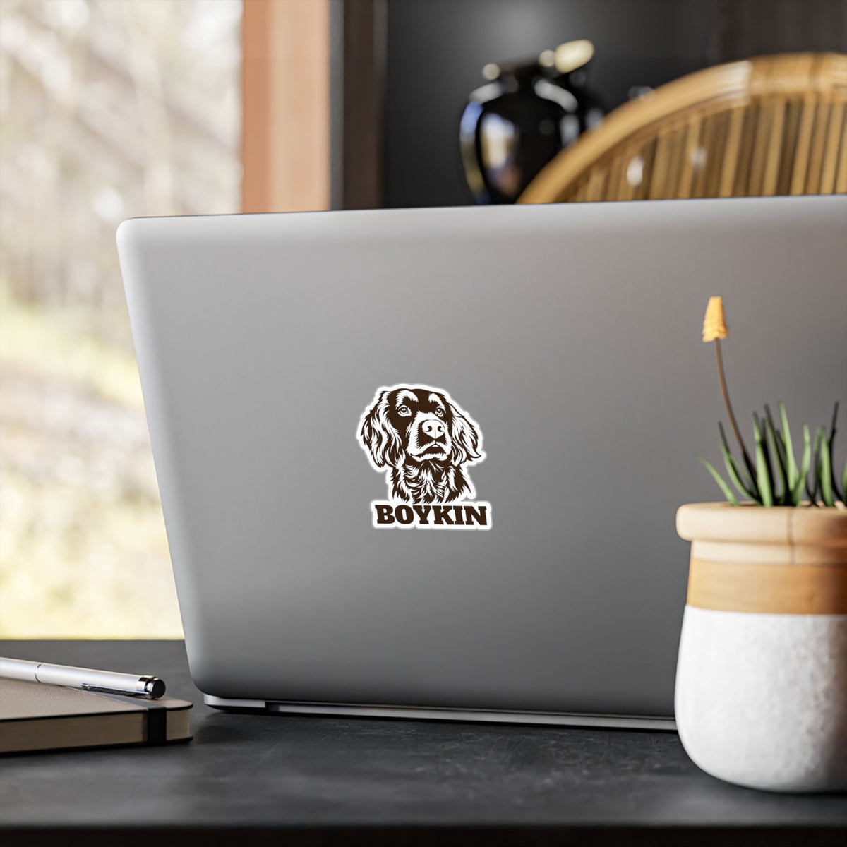 Boykin Spaniel Engraved Portrait Vinyl Sticker